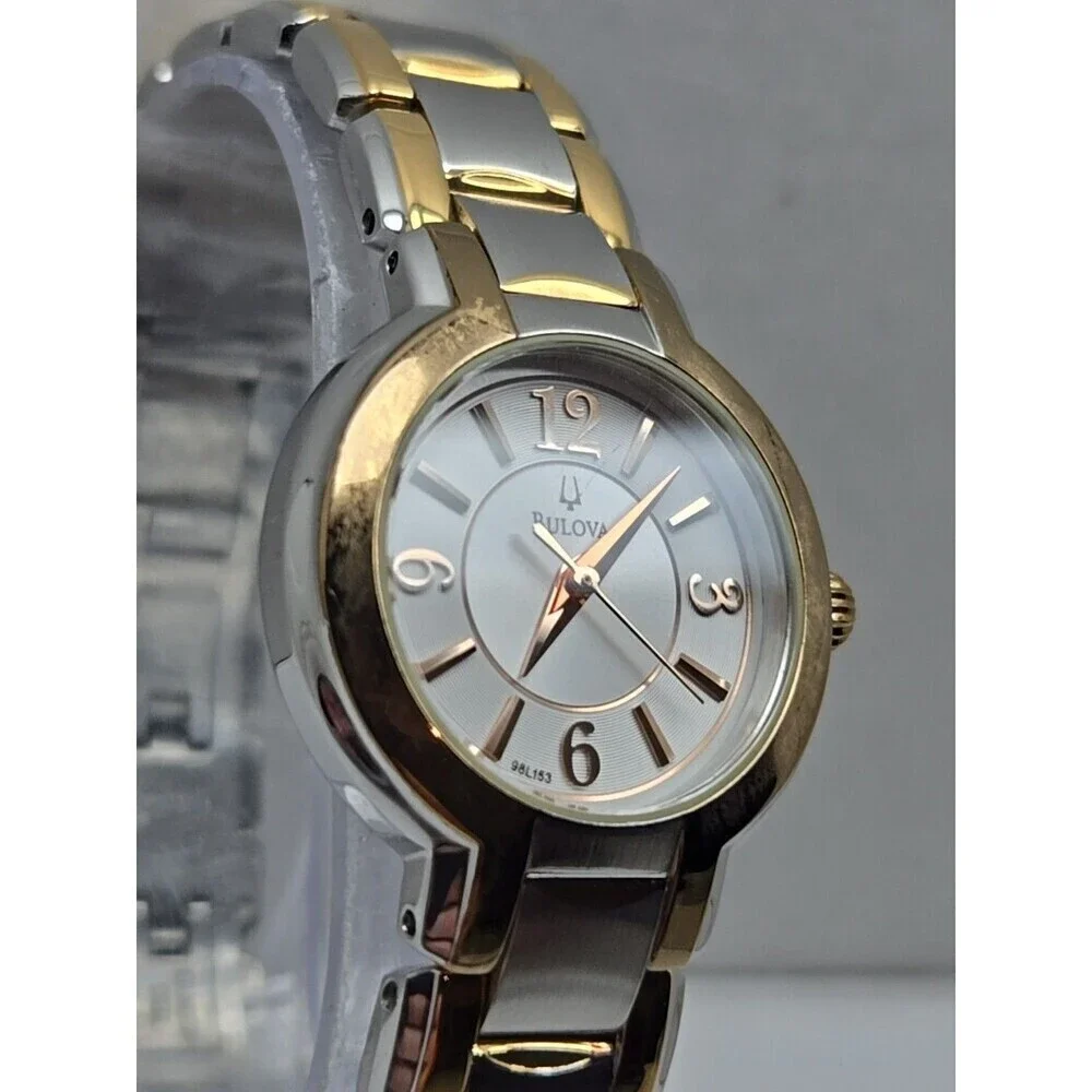 Bulova 98L158 Womens Two Tone Stainless Steel Quartz Watch New Battery
